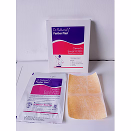 deep reach rheumatic plaster containing capsicum oleoresin 0.5%, methyl salicylate 4%, menthol 0.5%, camphor 1%, thymol 1.0%, eucalyptus oil 3.0%