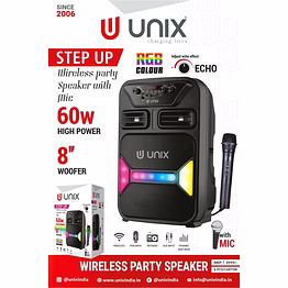 unix step up wireless party speaker