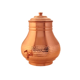 copper surahi matka special hammered design with matt finish