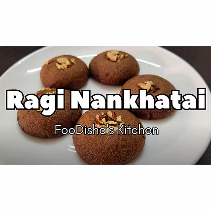 Healthy Ragi Nankhatai No Sugar, No Oven, No Baking soda, No Baking Powder |Finger Millet Nankhatai-12729049