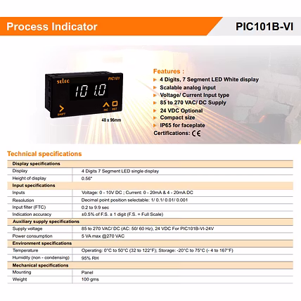 SELEC - PIC101B-VI Process indicator-1