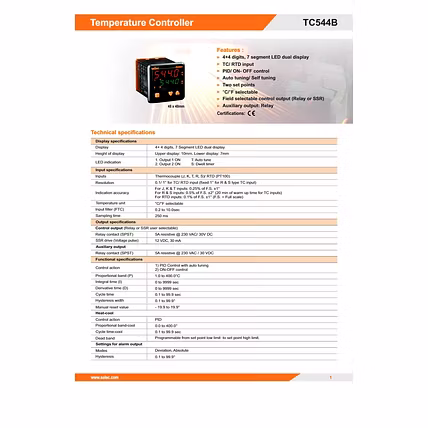 SELEC PID500 PID, Universal input, Analog/Relay/SSR output-3