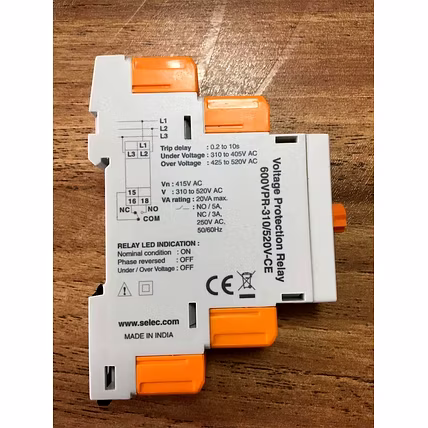 Selec Voltage Protection Relay 600VPR-310/520-2