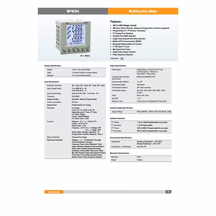Multifunction Meter MFM384-C-CE-4