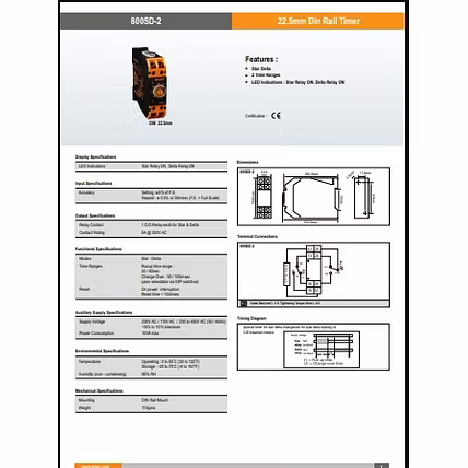 Star Delta Function Timer SELEC 800SD-2-230-3