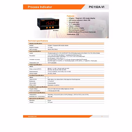Selec PIC152A-VI Process Indicator-2