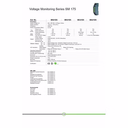GIC MAC04D0100 Voltage Monitoring Relay 3 Phase Overvoltage Protection-4