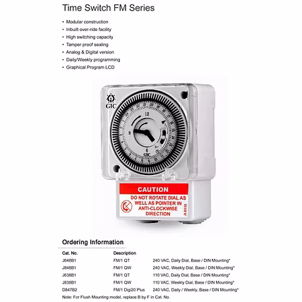 Analog L&amp;T GIC J648B1 Time Switch-2
