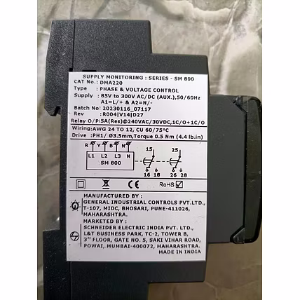 GIC  CAT No DMA220 Voltage Monitoring Relay-1
