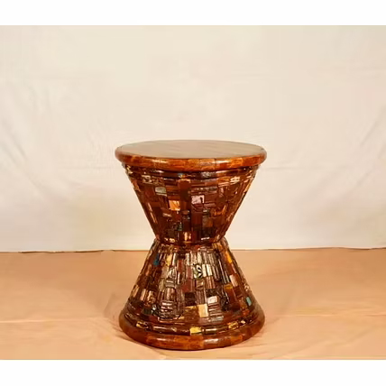 4 seater Dumru tea table with dustbin-1