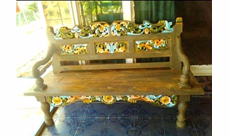 3 seater wooden Antique sofa