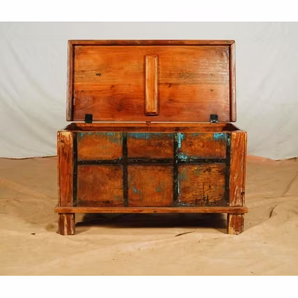 Antique Wooden trunk box-1