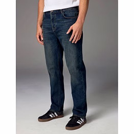 infinitychems men's dark blue straight fit vintage wash denim jeans