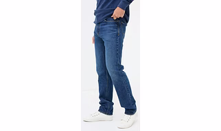 Men Blue Straight Fit Denim Jeans
