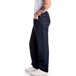 men dark rinse regular straight denim jeans