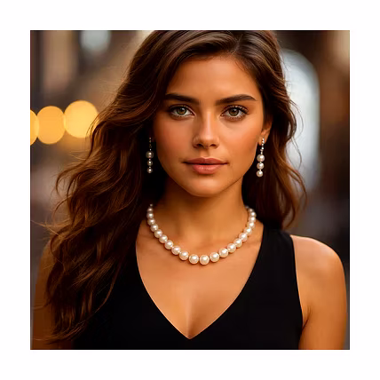 Luxury Real Pearl Necklace – Gemstones Necklace-12733453
