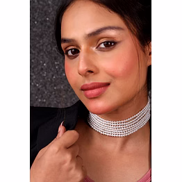emryn pearls layered choker - gemstones necklace