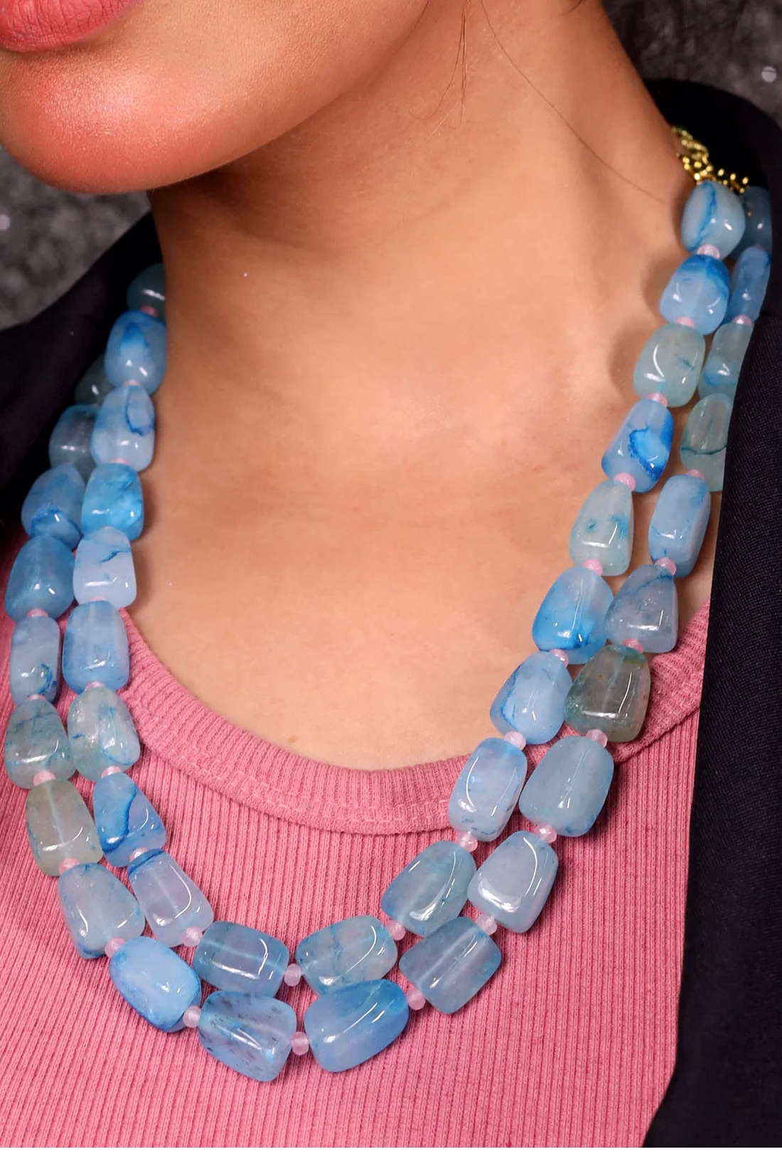 Blue Tumbles Necklace - Gemstones Necklace image 3