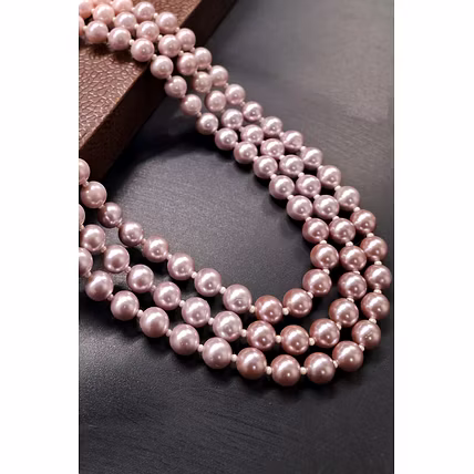 Blush Multi-Layer Shell Pearl Necklace for Festive Wear | Handcrafted Natural Jewelry Gemstones Necklace-2