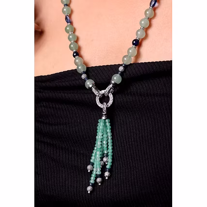 Dazzling Green Aventurine Beads Necklace - Gemstones Necklace-2