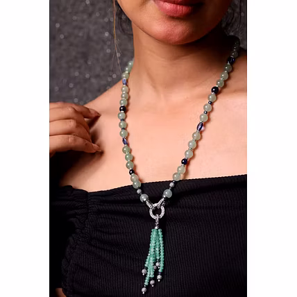 Dazzling Green Aventurine Beads Necklace - Gemstones Necklace-1