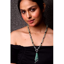 emryn dazzling green aventurine beads necklace - gemstones necklace