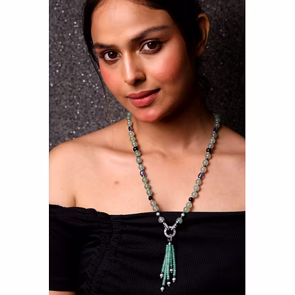 Dazzling Green Aventurine Beads Necklace - Gemstones Necklace-12735403