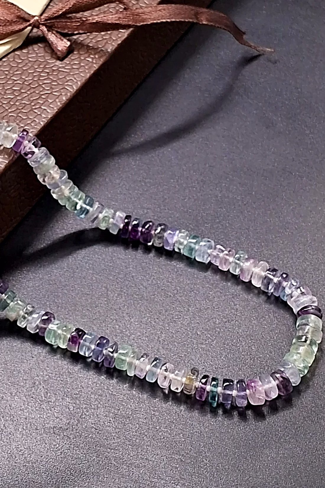 Designer & Elegant Fluorite Natural String Necklace - Gemstones Necklace image 2