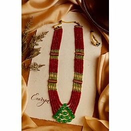 emryn elegance in this handcrafted ruby onyx necklace - gemstones necklace