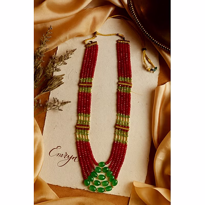 emryn elegance in this handcrafted ruby onyx necklace - gemstones necklace