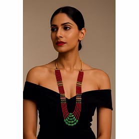 Elegance In This Handcrafted Ruby Onyx Necklace - Gemstones Necklace