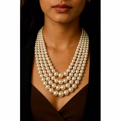 Elegant White Shell Pearl Necklace | Timeless Jewelry for Weddings &amp; Everyday Wear - Gemstones Necklace-4