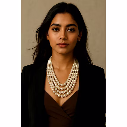 Elegant White Shell Pearl Necklace | Timeless Jewelry for Weddings &amp; Everyday Wear - Gemstones Necklace-3