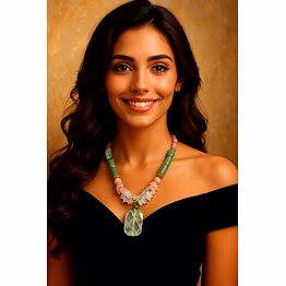 emryn embrace rhodolite natural stone necklace - gemstones necklace