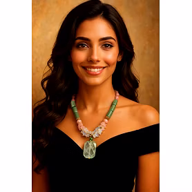 Embrace Rhodolite Natural Stone Necklace - Gemstones Necklace