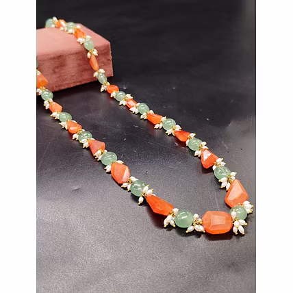 Fiery Orange Coroline Necklace – Handcrafted Carnelian Healing Jewelry - Gemstones Necklace-2