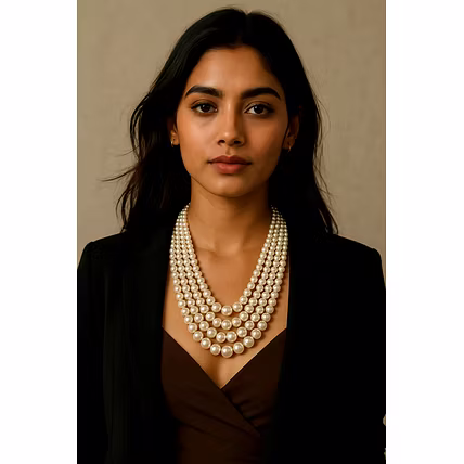 Elegant White Shell Pearl Necklace | Timeless Jewelry for Weddings &amp; Everyday Wear - Gemstones Necklace-12740133