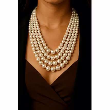 Elegant White Shell Pearl Necklace | Timeless Jewelry for Weddings &amp; Everyday Wear - Gemstones Necklace-1