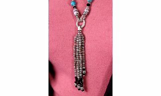 Labradorite & Turquoise contemporary Necklace -Gemstones Necklace