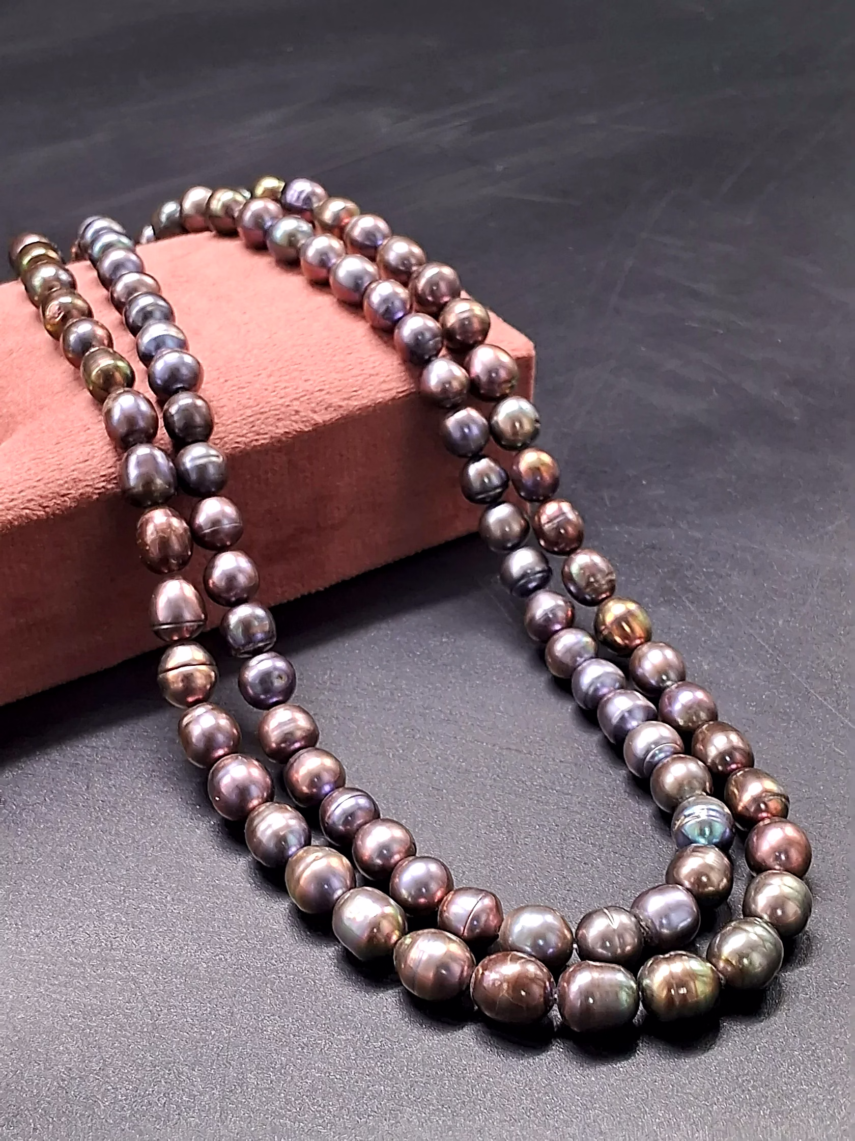 Natural Pearl Gemstone Necklace – Iridescent Beauty by Emryn image 3