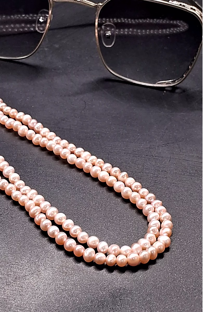 Natural PRCS Pearl Necklace – Elegant Multi-Strand Design - Gemstones Necklace image 2