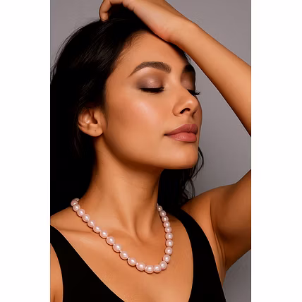 Real Freshwater Pearls – 7mm Delicate Elegance - Gemstones Necklace-12744631