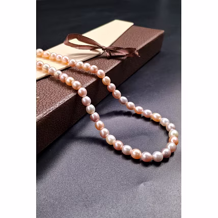 Real Freshwater Pearls – 7mm Delicate Elegance - Gemstones Necklace-1
