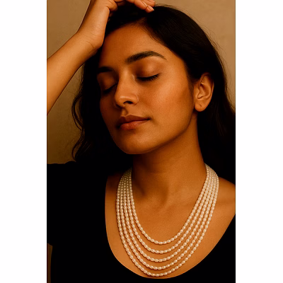 real oval pearl necklace – handcrafted natural elegance by emryn - gemstones necklace
