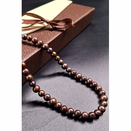 Real Pearl Necklace – Classic Luxury with Natural Radiance - Gemstones Necklace-1
