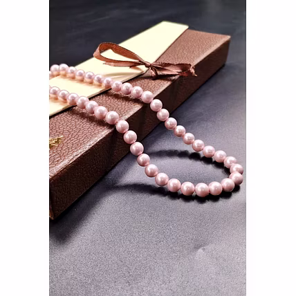 Shell Pearl Necklace – 8mm Contemporary Elegance  - Gemstones Necklace-1