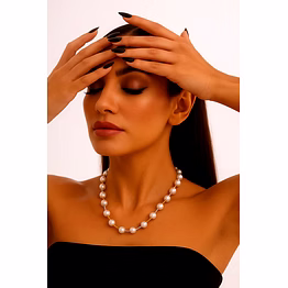 summer beautiful 8mm shell pearl string necklace - gemstones necklace