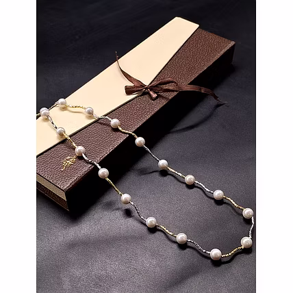 Summer Beautiful 8mm Shell Pearl String Necklace - Gemstones Necklace-1