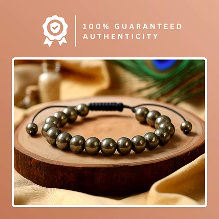 Pyrite Crystal Gemstone Bracelet – Authentic Gemstone Bracelet-12751173