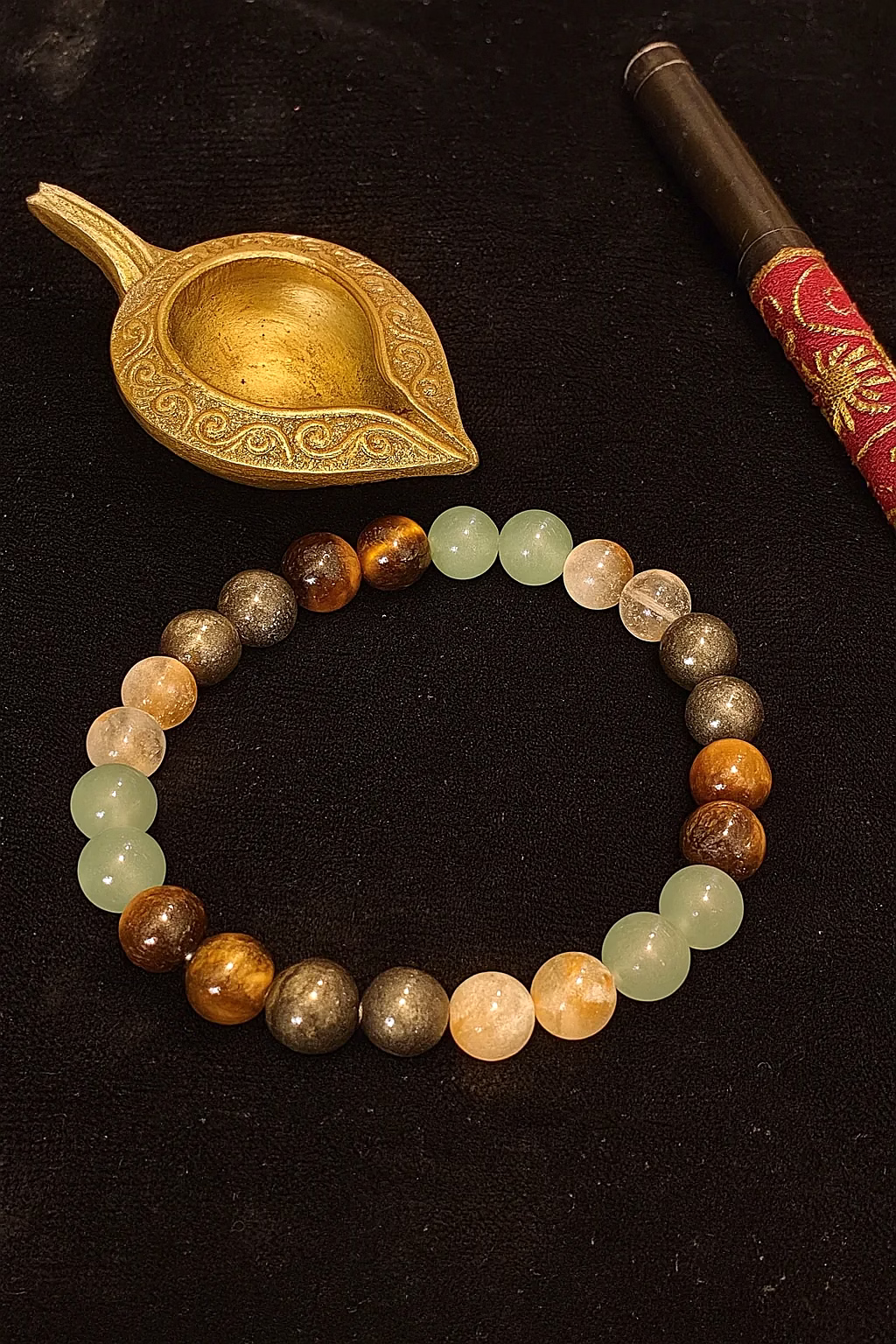 money magnet gemstone bracelet – natural pyrite gemstone